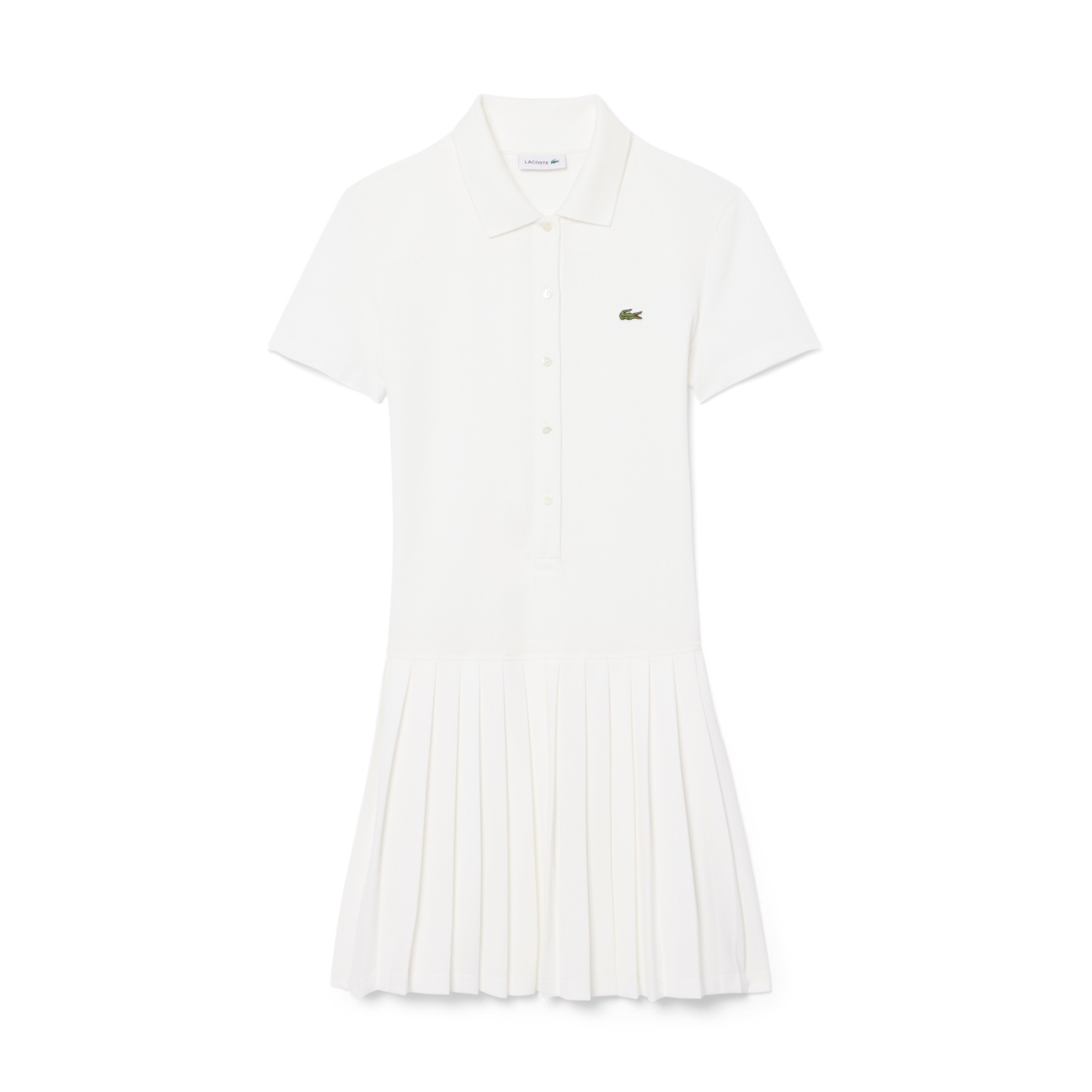 Εικόνα της Γυναικείο Stretch Piqué Pleated Polo Φόρεμα 