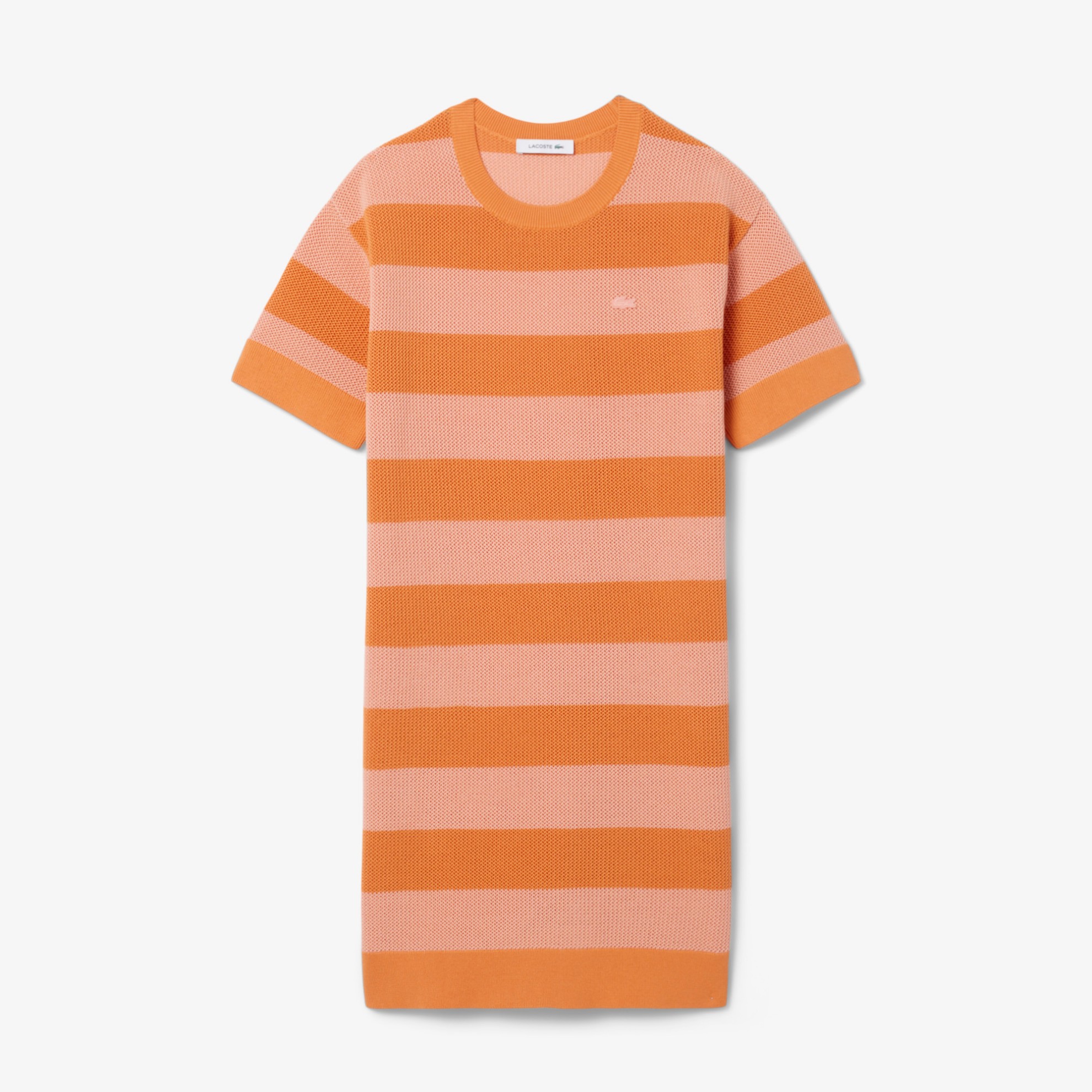 Εικόνα της Γυναικείο Striped Mesh Knit T-shirt Φόρεμα 