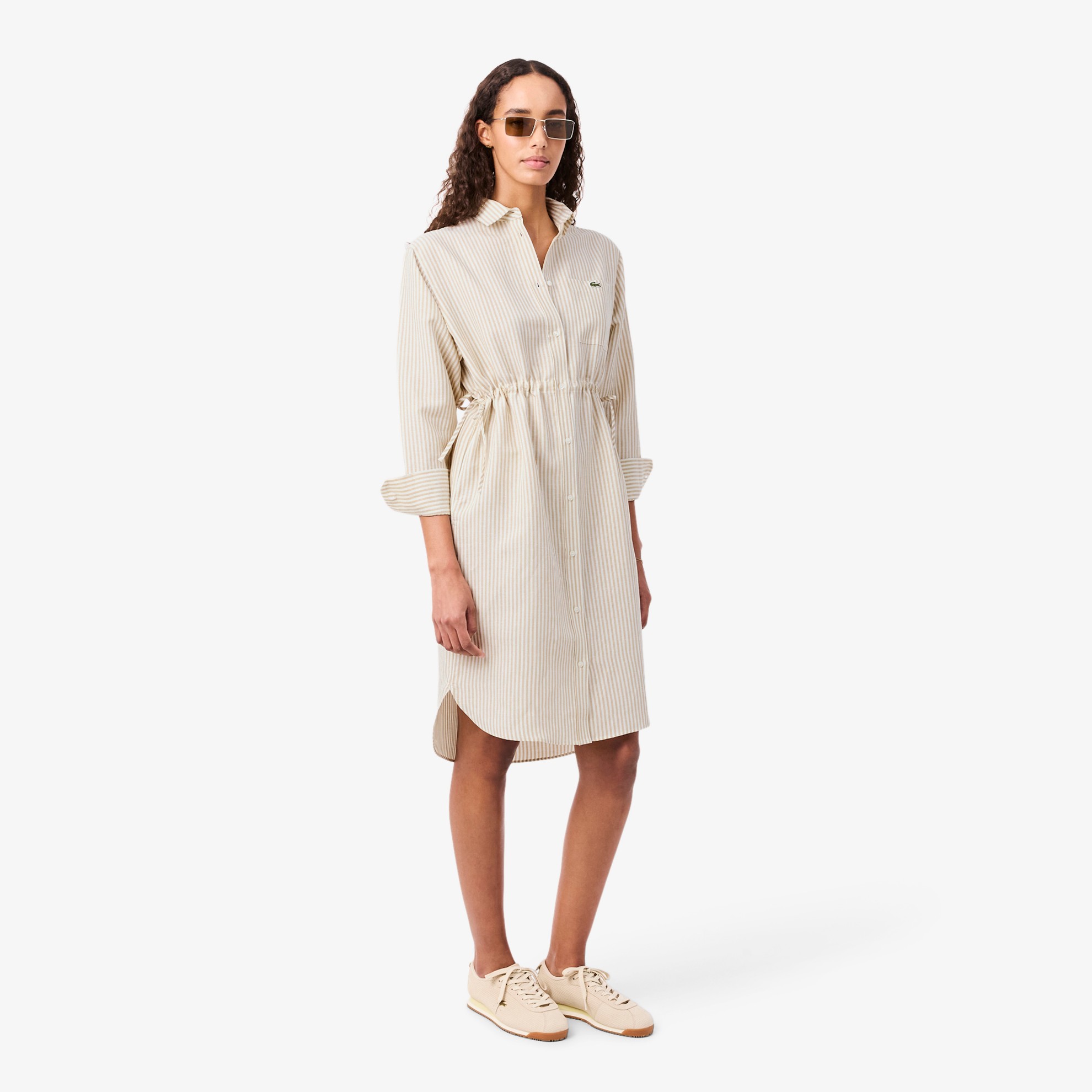 Εικόνα της Γυναικείο Oversized Linen Blend Shirt Φόρεμα 