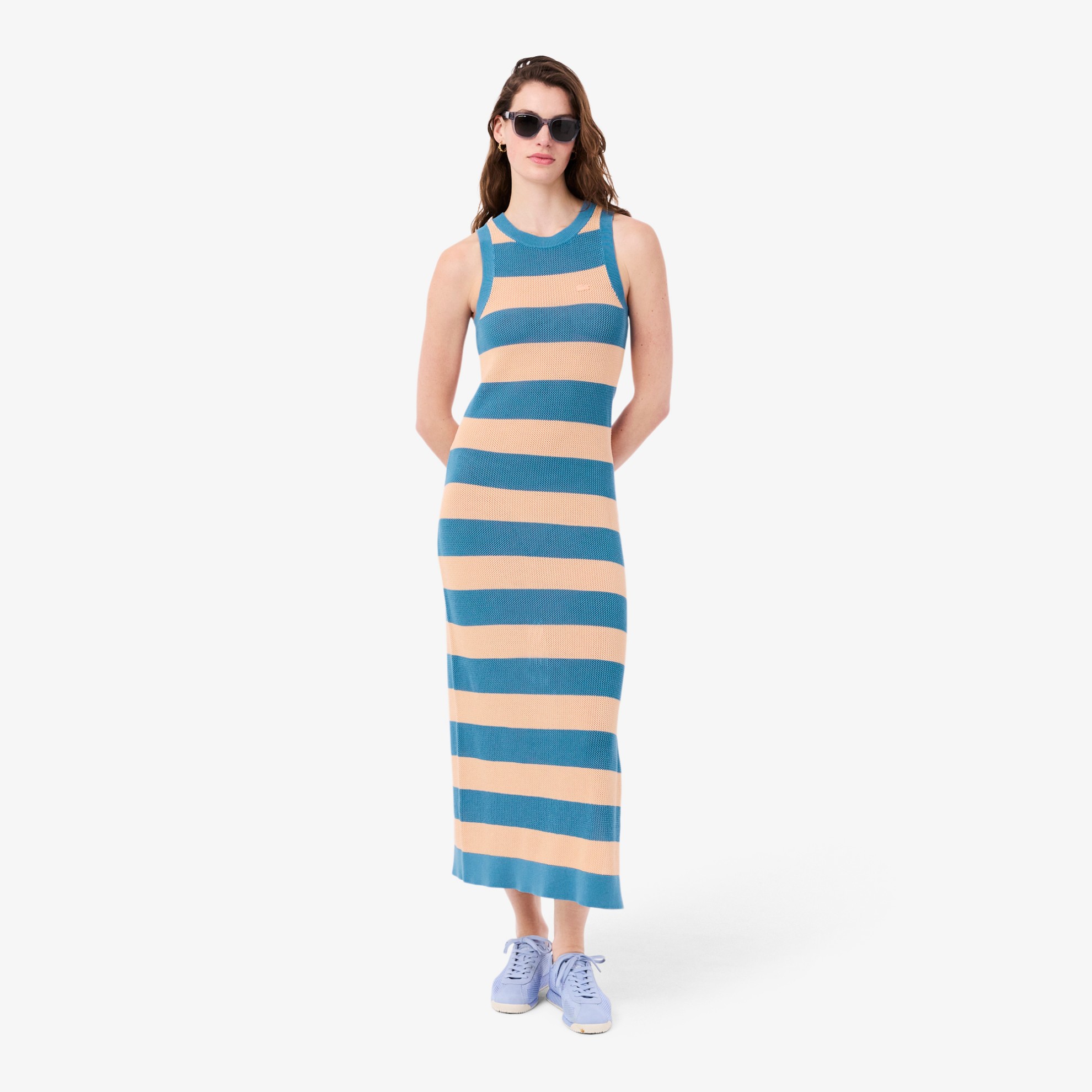 Εικόνα της Γυναικείο Striped Cotton Φόρεμα 