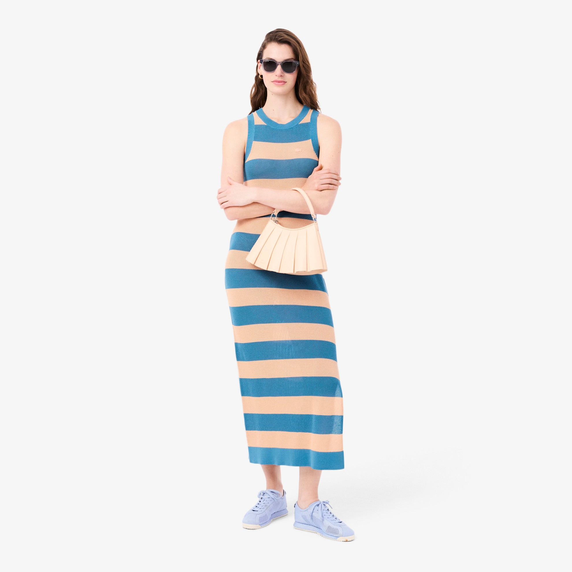 Εικόνα της Γυναικείο Striped Cotton Φόρεμα 