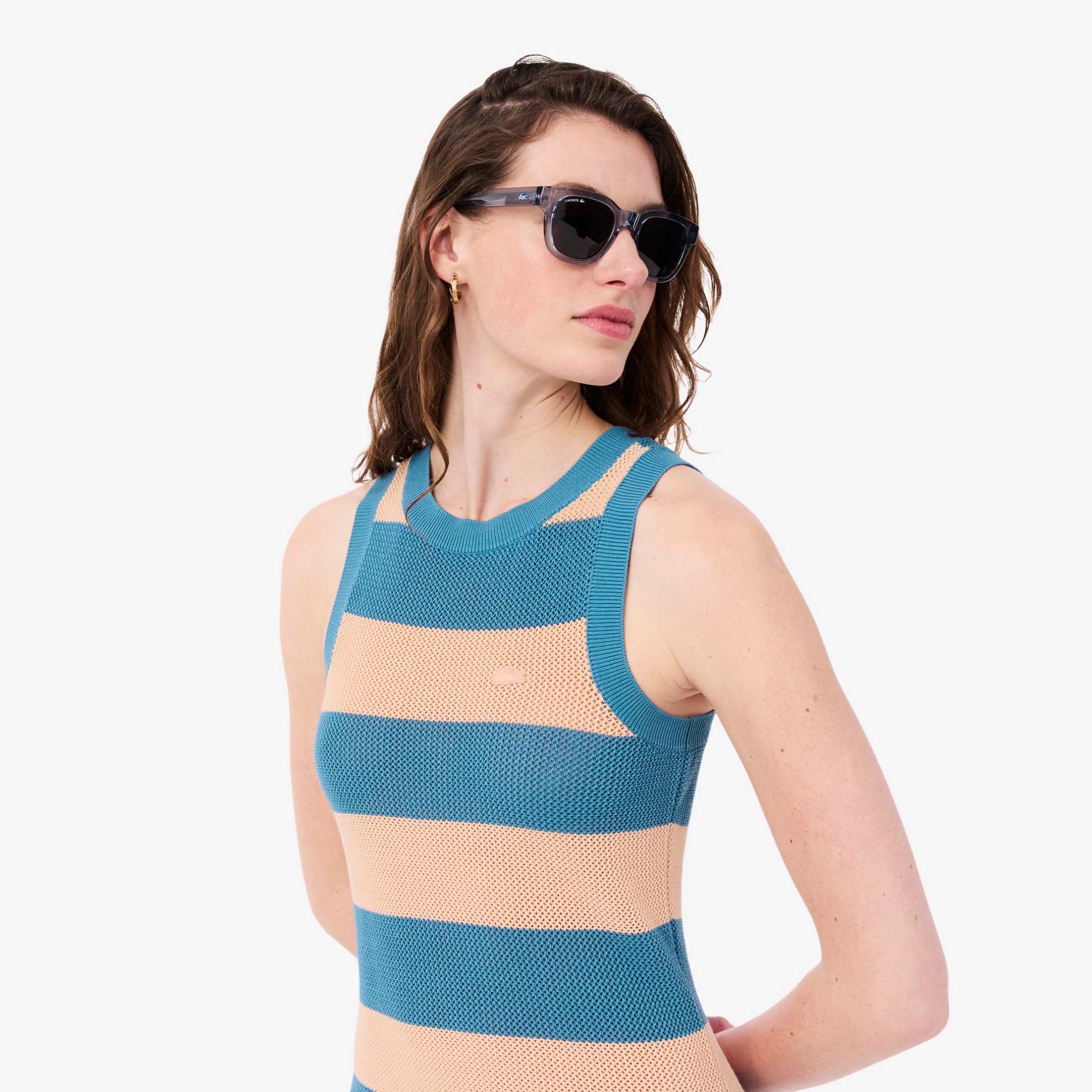 Εικόνα της Γυναικείο Striped Cotton Φόρεμα 