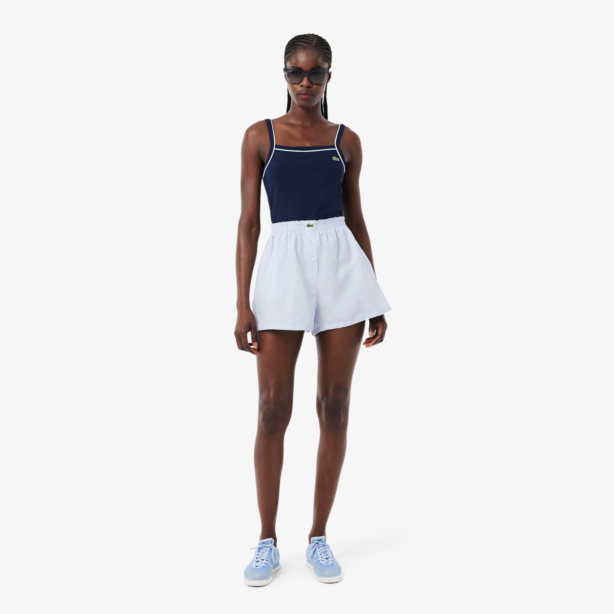 Εικόνα της Γυναικείο Oversized Linen Blend Σορτς 