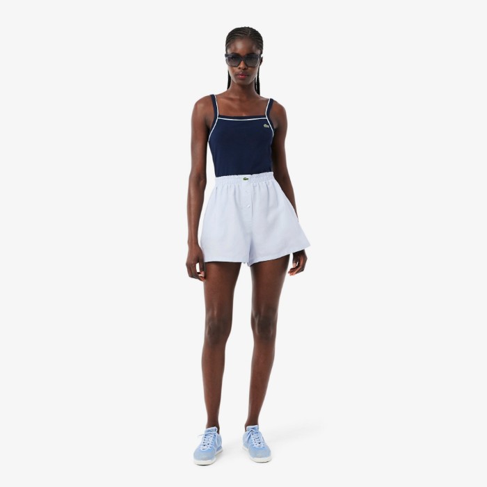Εικόνα της Γυναικείο Oversized Linen Blend Σορτς 