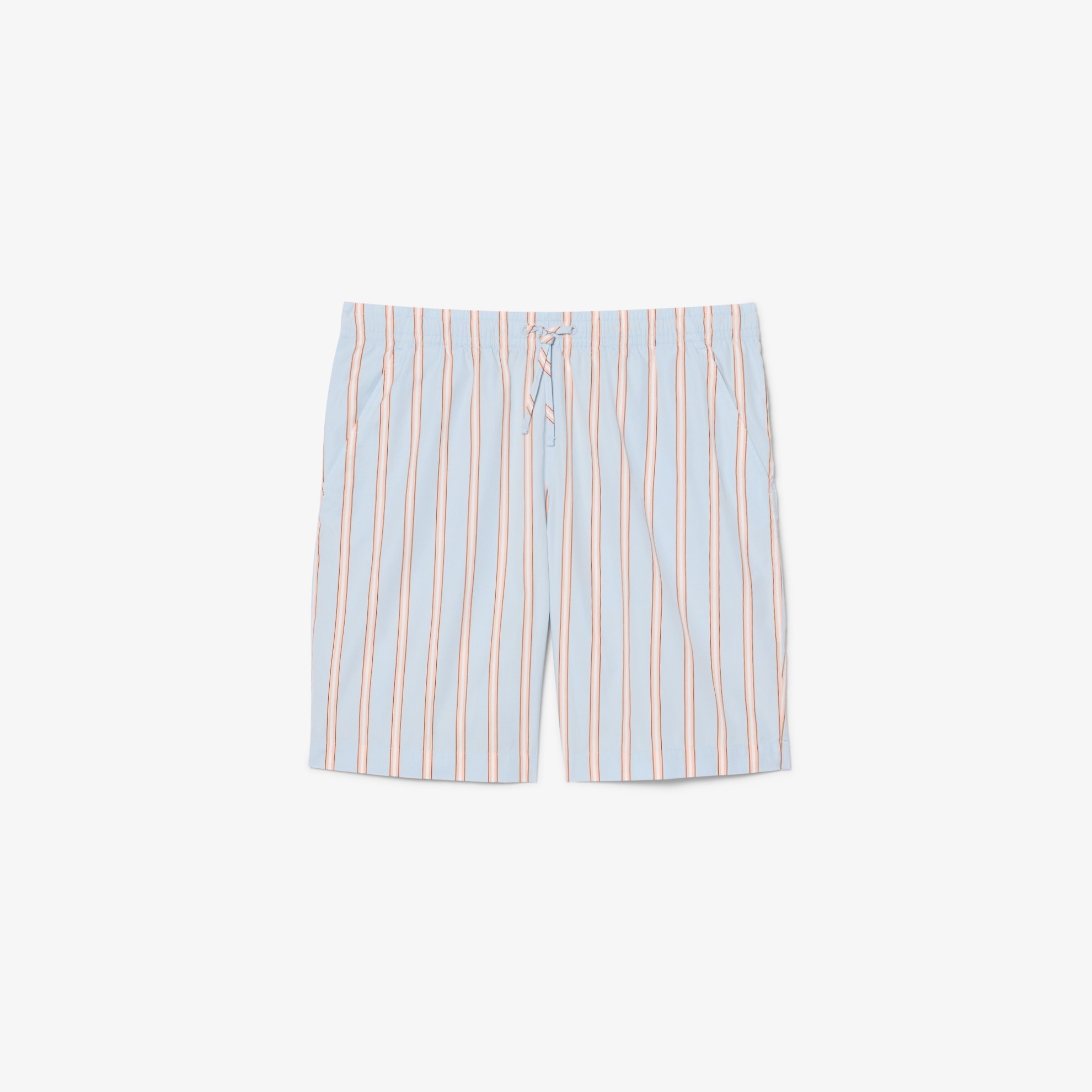 Εικόνα της Ανδρικό Striped Cotton Poplin Σορτς 