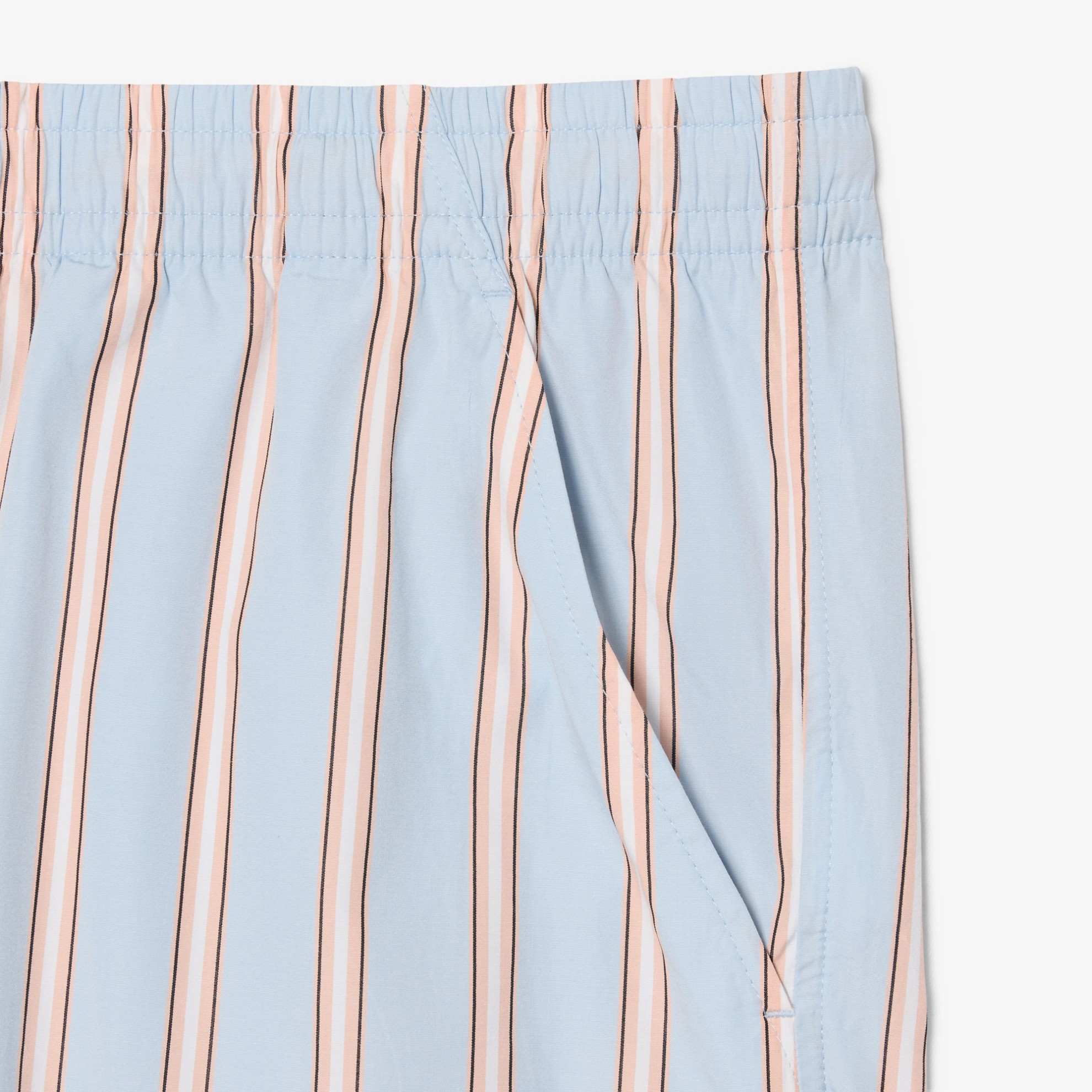 Εικόνα της Ανδρικό Striped Cotton Poplin Σορτς 