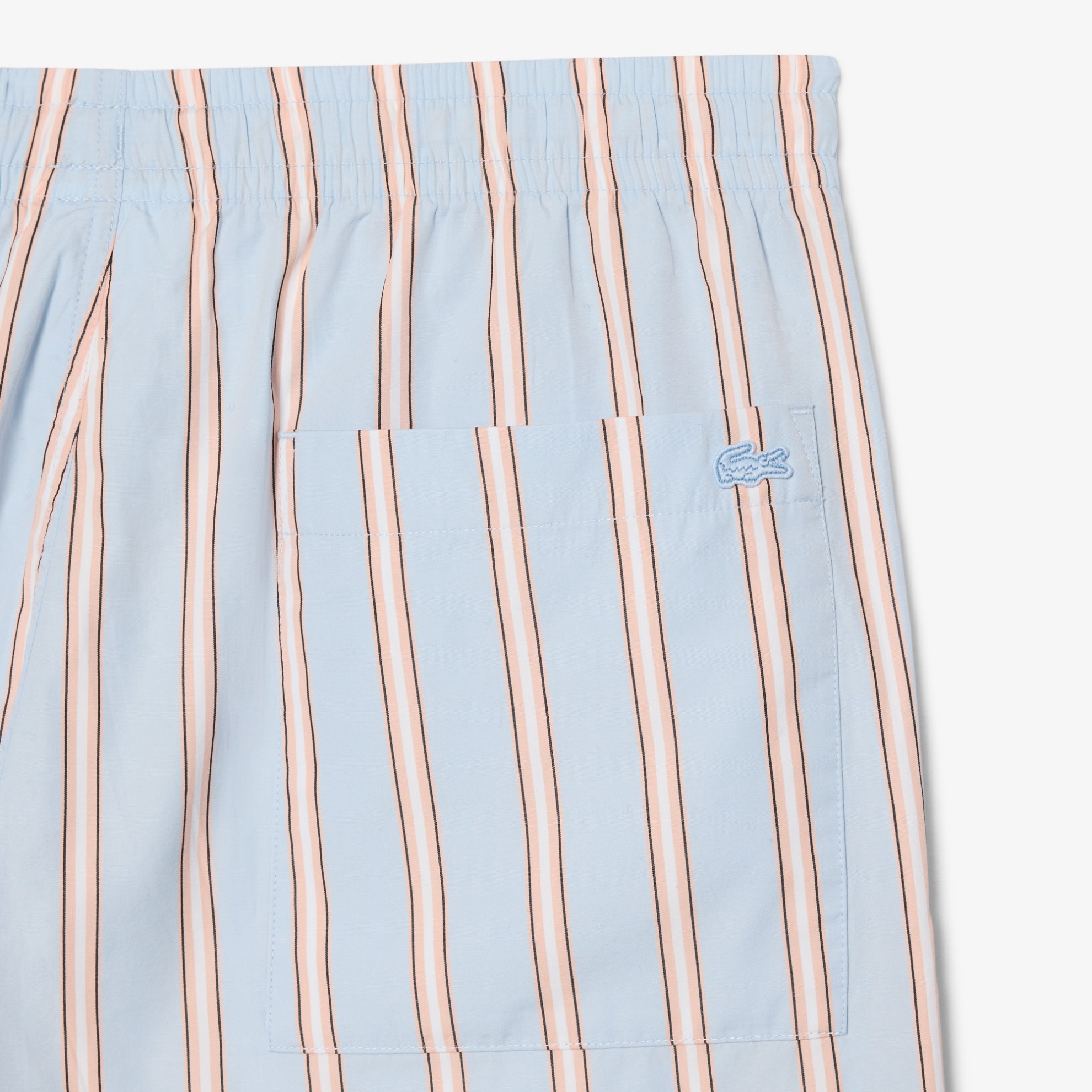 Εικόνα της Ανδρικό Striped Cotton Poplin Σορτς 