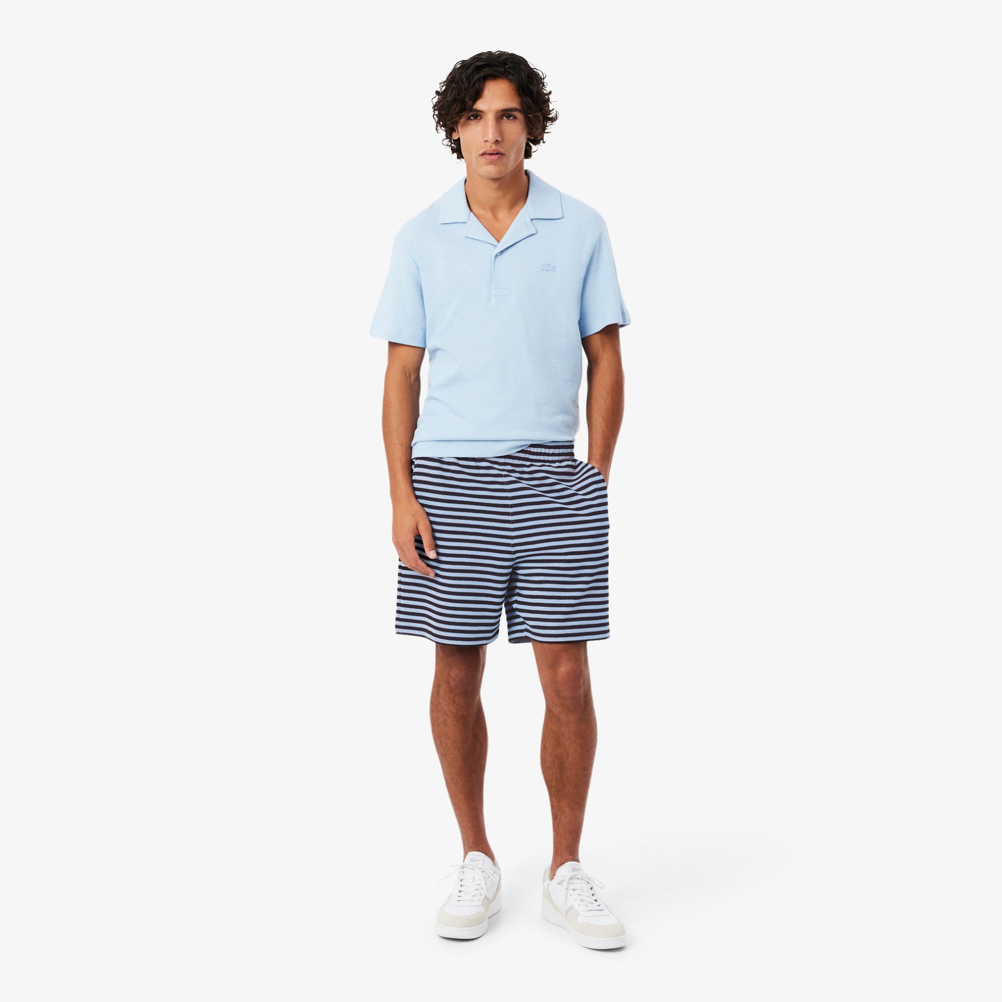 Εικόνα της Ανδρικό Cotton Ριγέ Σορτς Regular Fit 