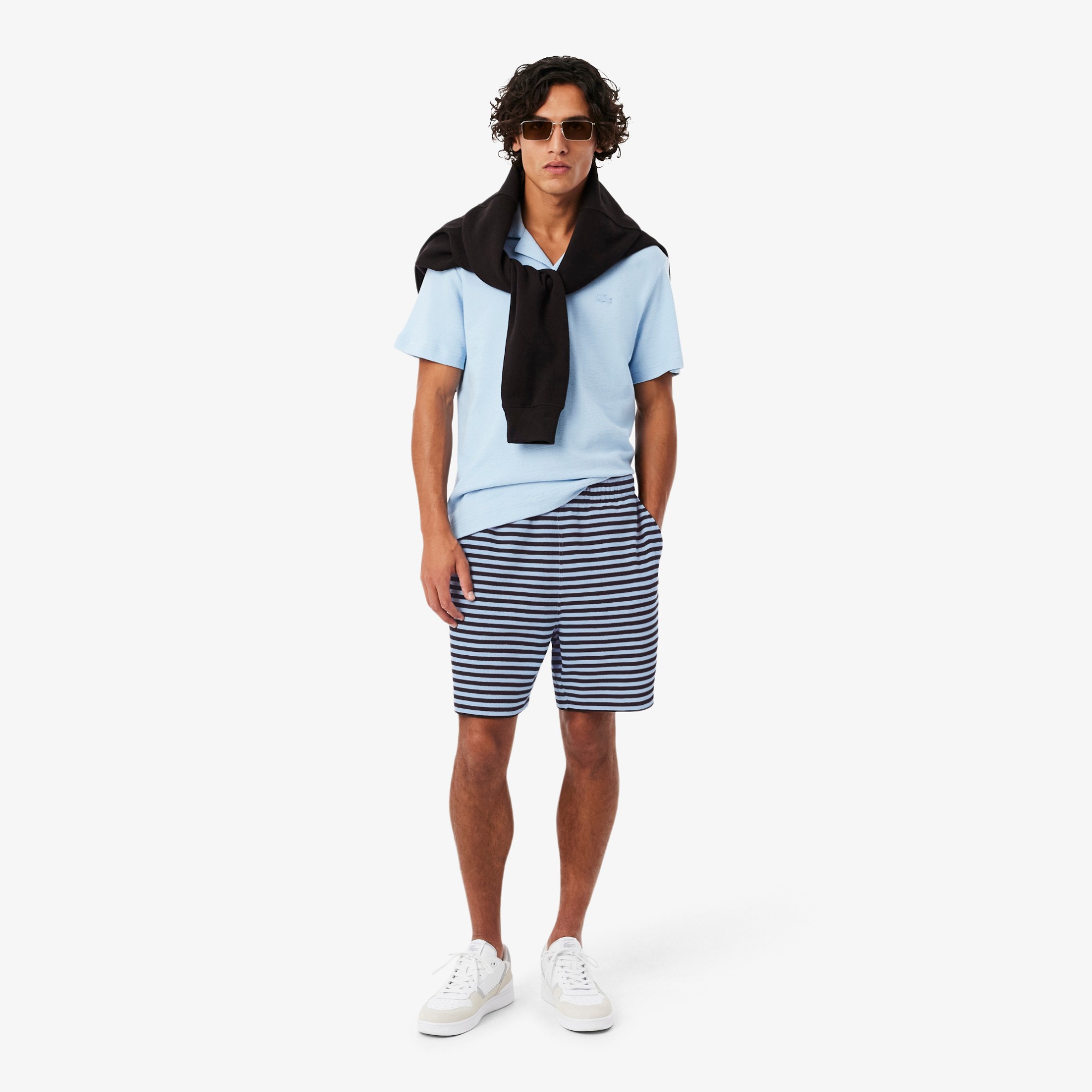 Εικόνα της Ανδρικό Cotton Ριγέ Σορτς Regular Fit 