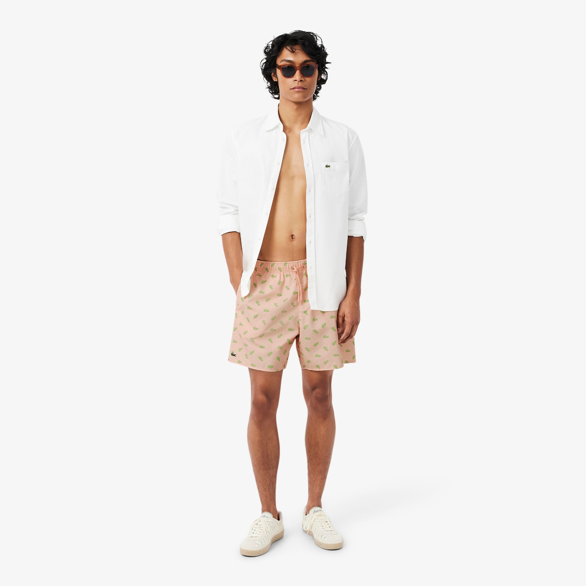 Εικόνα της Ανδρικό Mid Length Crocodile Print Μαγιό