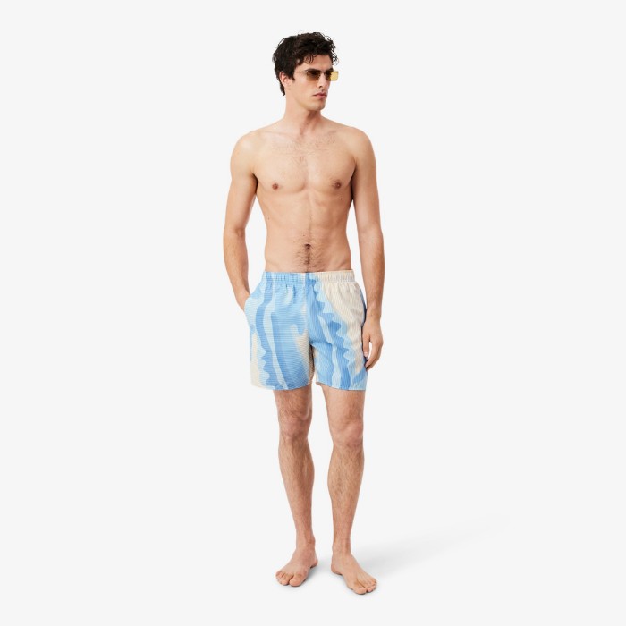 Εικόνα της Ανδρικό Mid Length Striped Swim Μαγιό