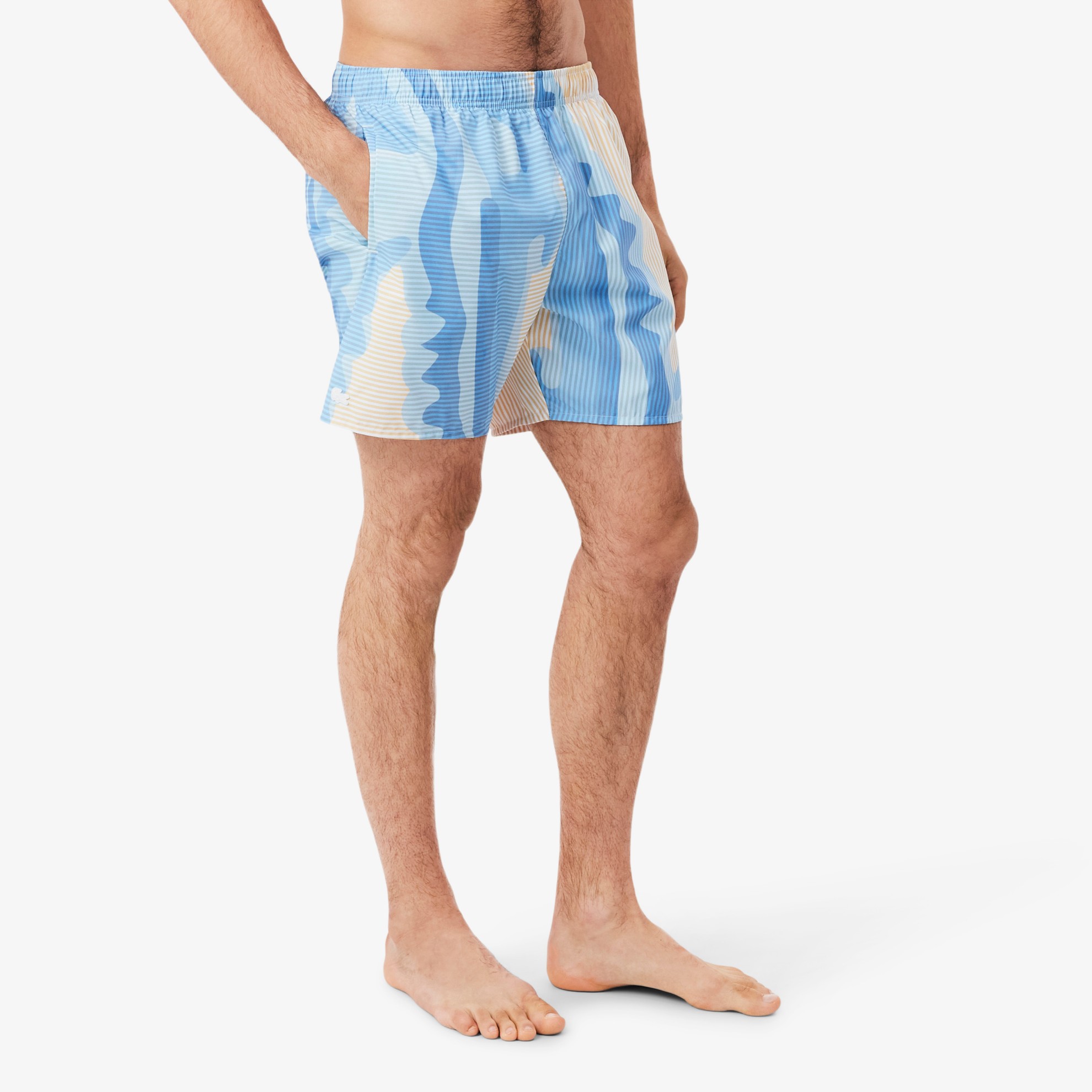 Εικόνα της Ανδρικό Mid Length Striped Swim Μαγιό