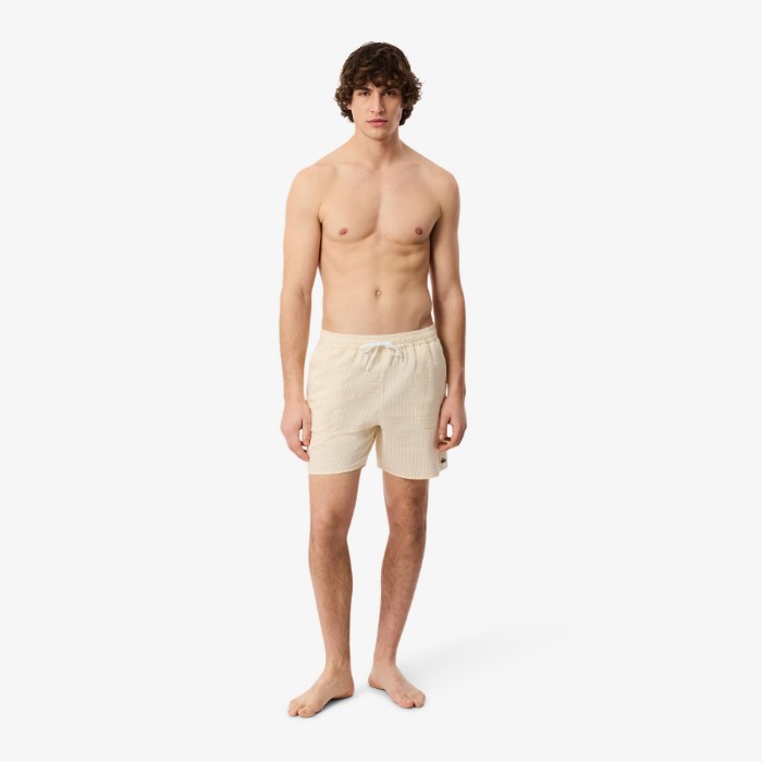 Εικόνα της Ανδρικό Mid Length Striped Textured Μαγιό