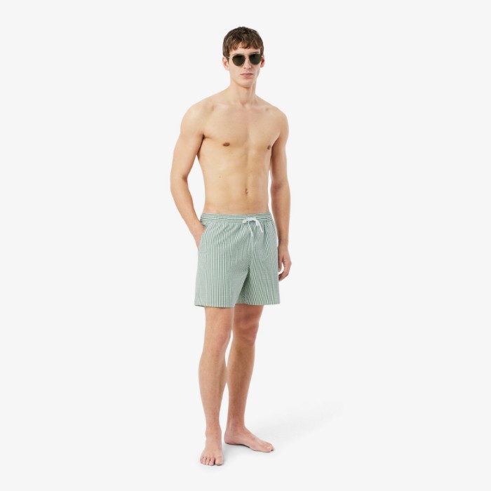 Εικόνα της Ανδρικό Mid Length Striped Textured Μαγιό