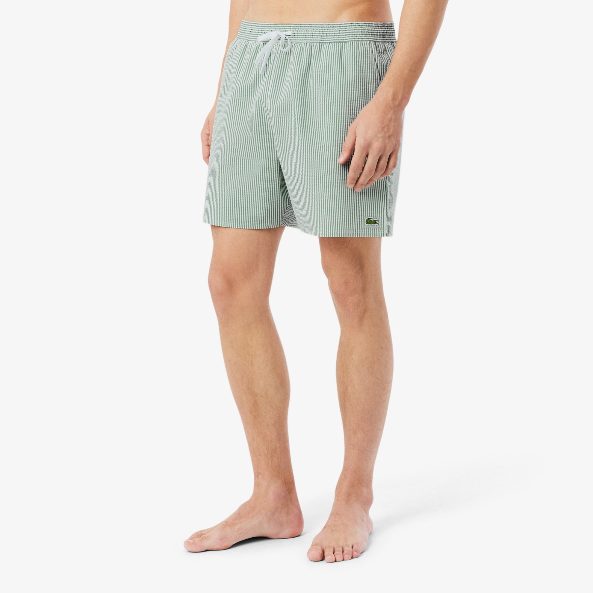 Εικόνα της Ανδρικό Mid Length Striped Textured Μαγιό