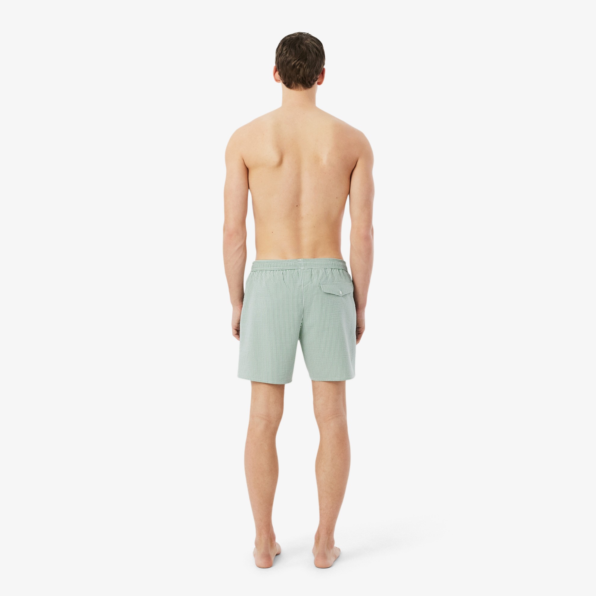 Εικόνα της Ανδρικό Mid Length Striped Textured Μαγιό