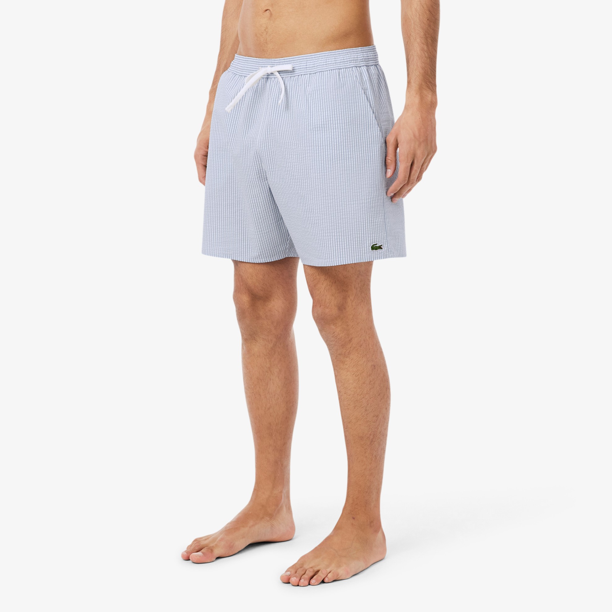 Εικόνα της Ανδρικό Mid Length Striped Textured Μαγιό