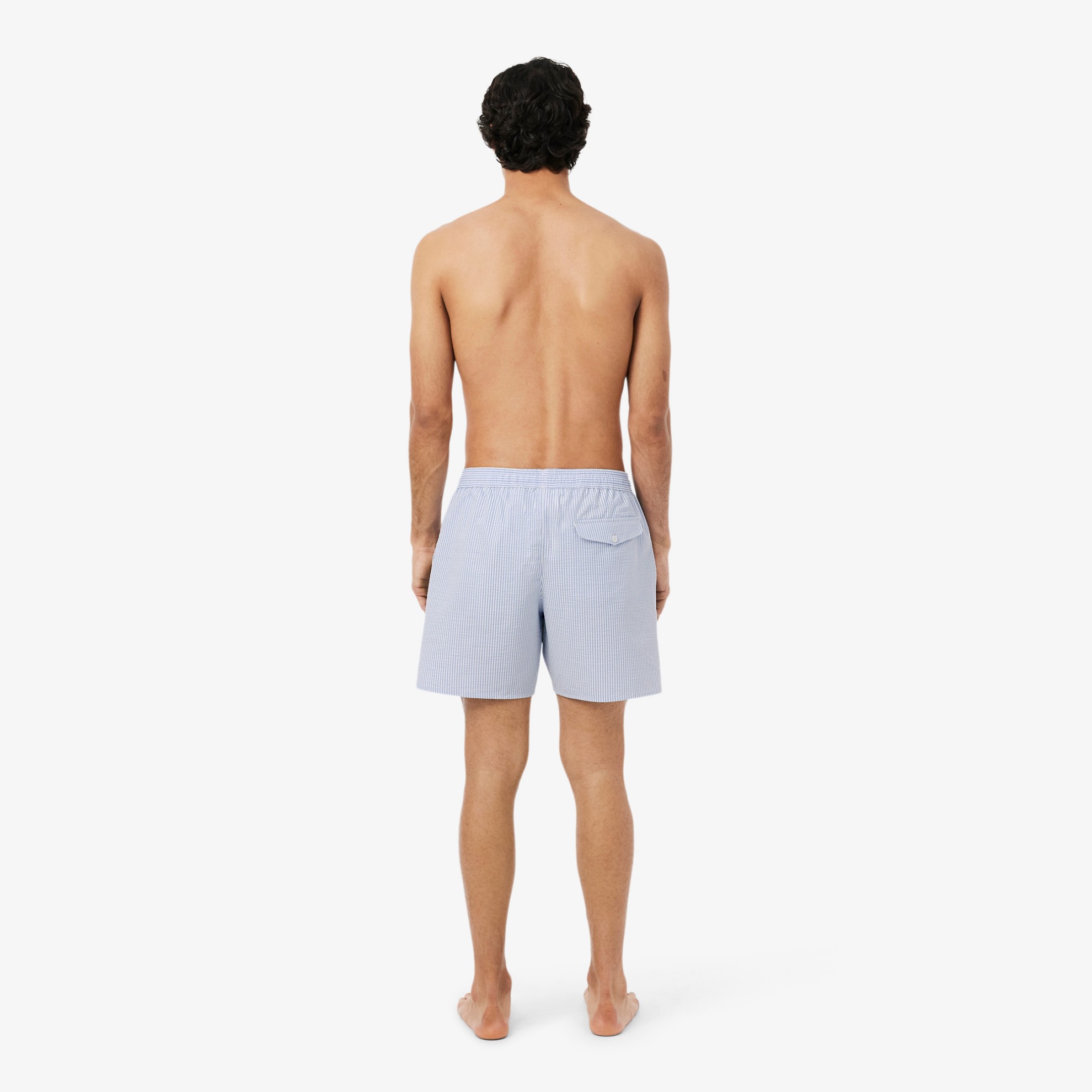 Εικόνα της Ανδρικό Mid Length Striped Textured Μαγιό