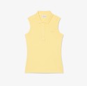 Γυναικεία Αμάνικη Cotton Piqué Polo Μπλούζα Slim Fit