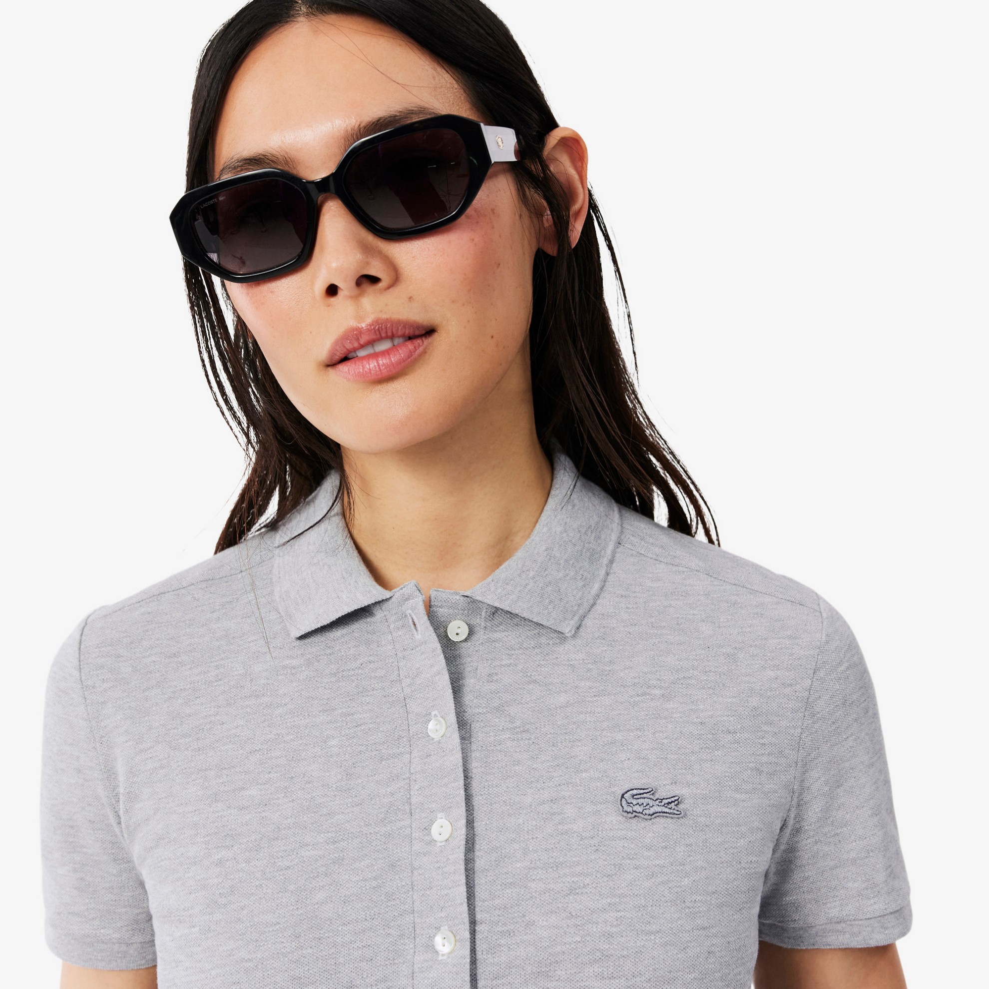 Εικόνα της Γυναικεία Stretch Cotton Piqué Polo Μπλούζα Slim Fit