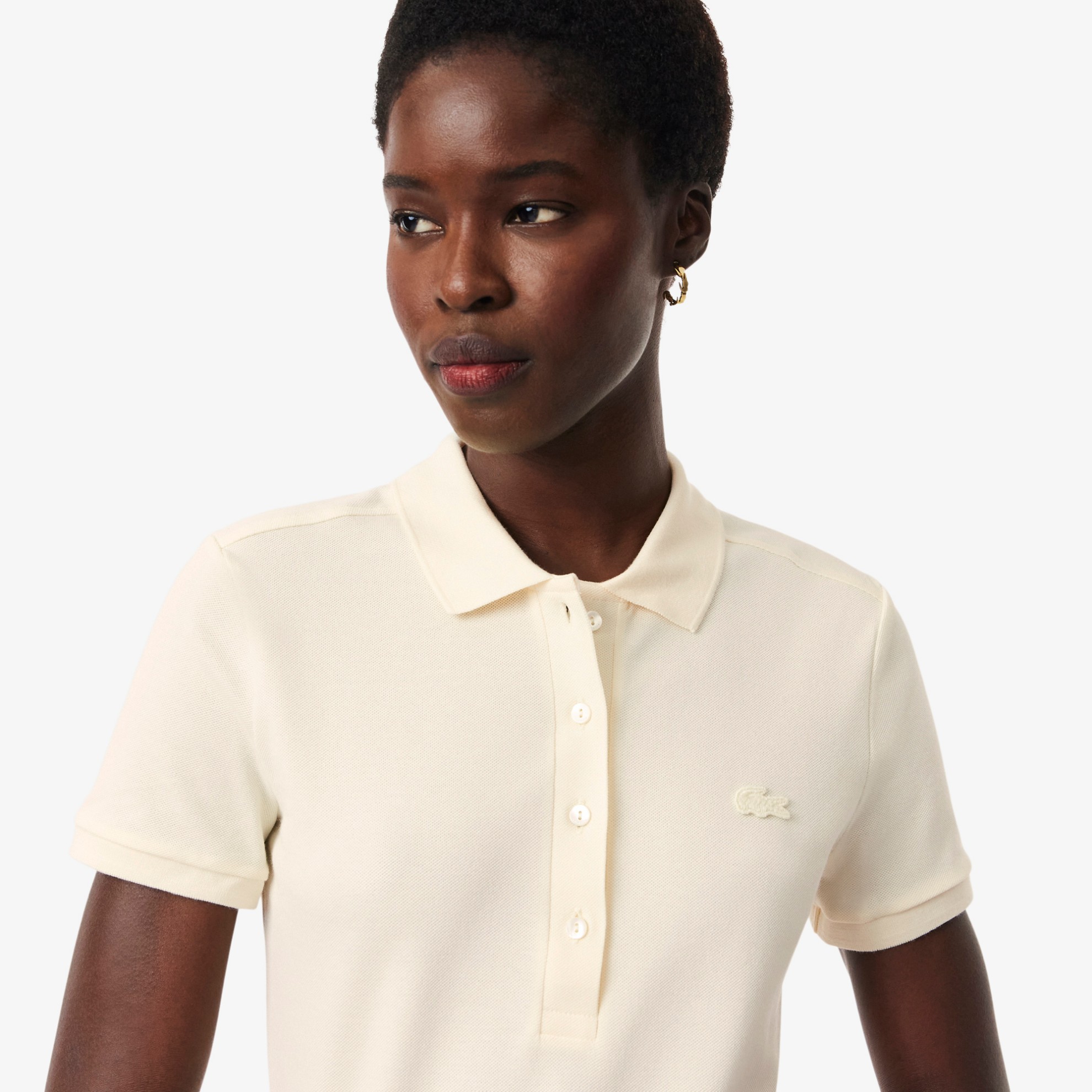 Εικόνα της Γυναικεία Stretch Cotton Piqué Polo Μπλούζα Slim Fit
