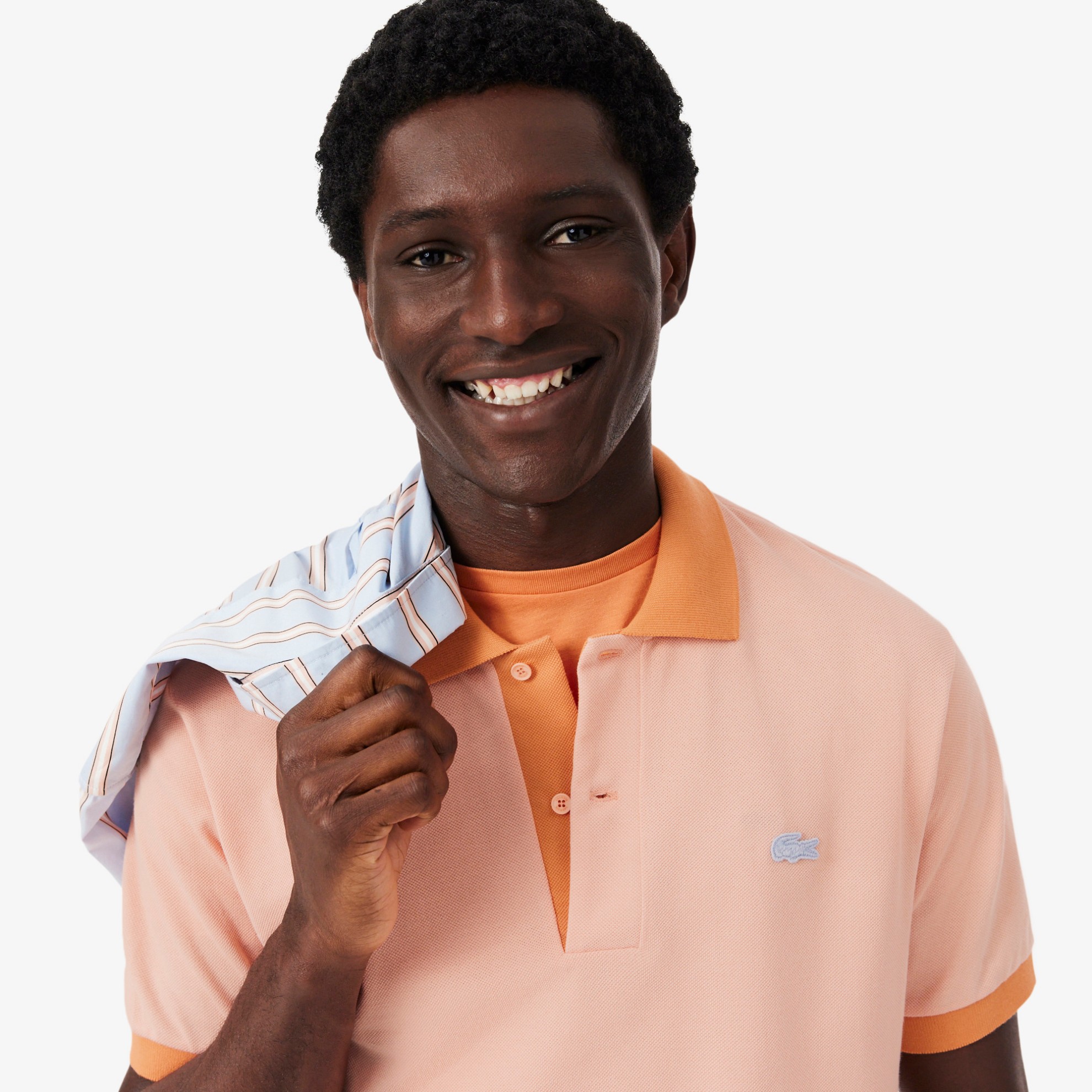 Εικόνα της Ανδρική Contrast Rib Polo Μπλούζα Classic Fit 