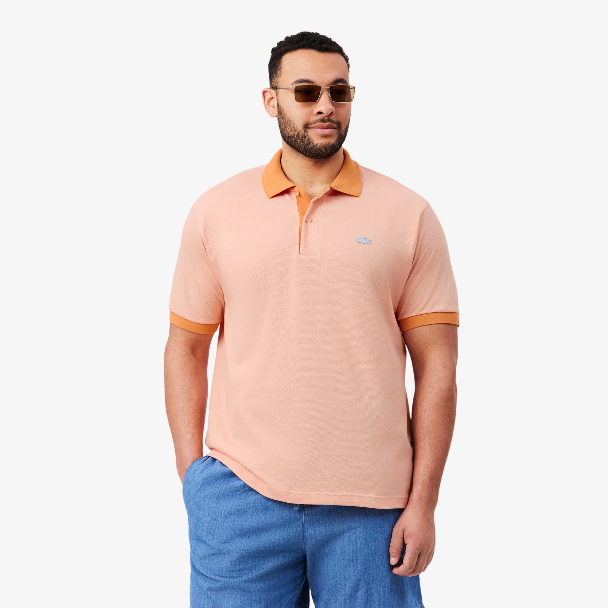 Εικόνα της Ανδρική Contrast Rib Polo Μπλούζα Classic Fit 