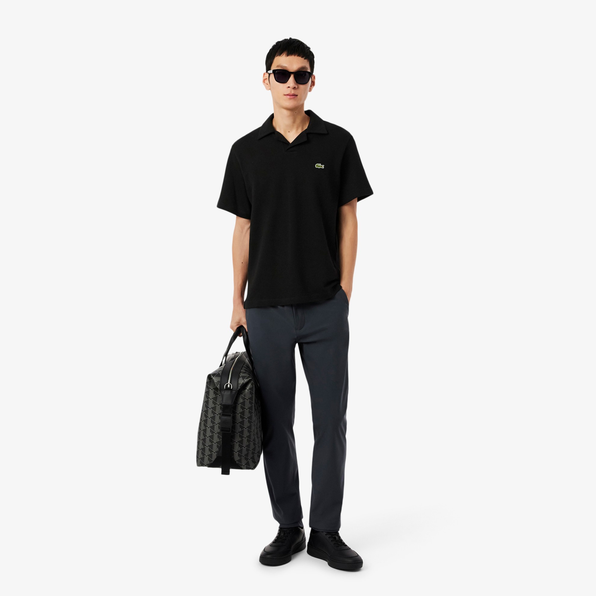 Εικόνα της Ανδρική Cotton-Linen Polo Μπλούζα Classic Fit 