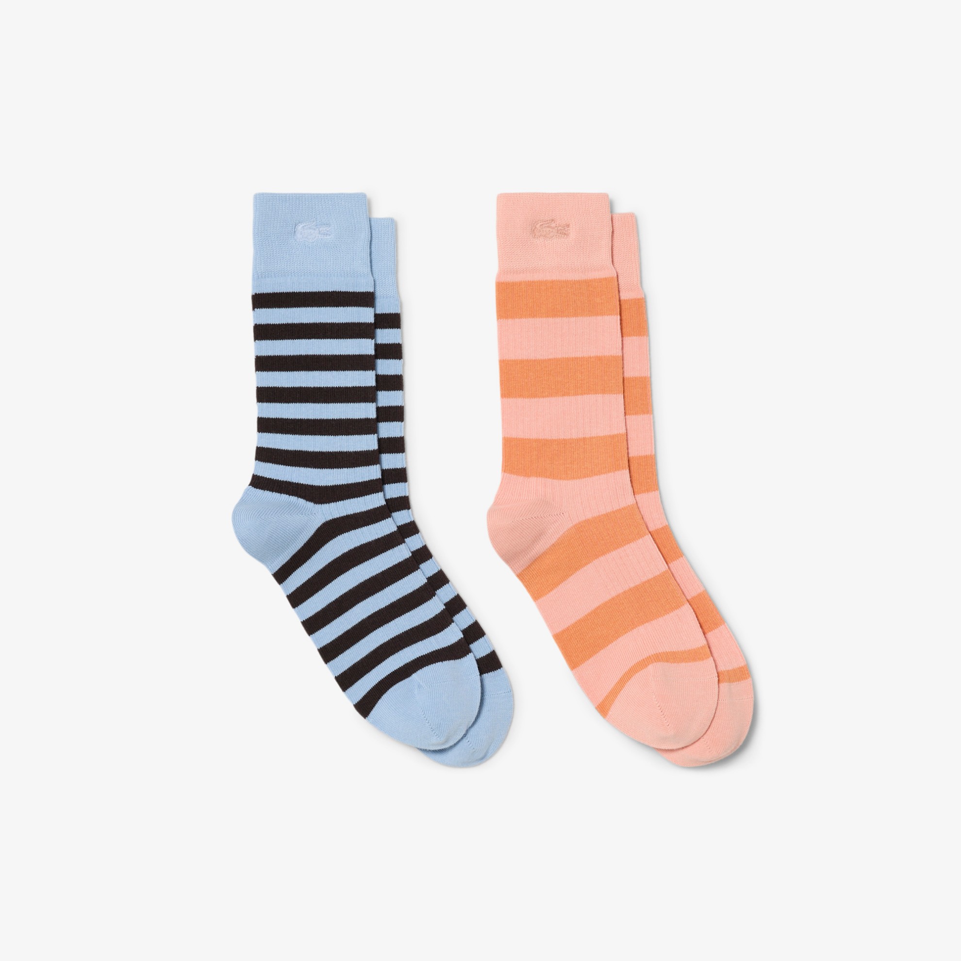 Εικόνα της Unisex 2-pack Striped Ribbed Βαμβακερές Κάλτσες