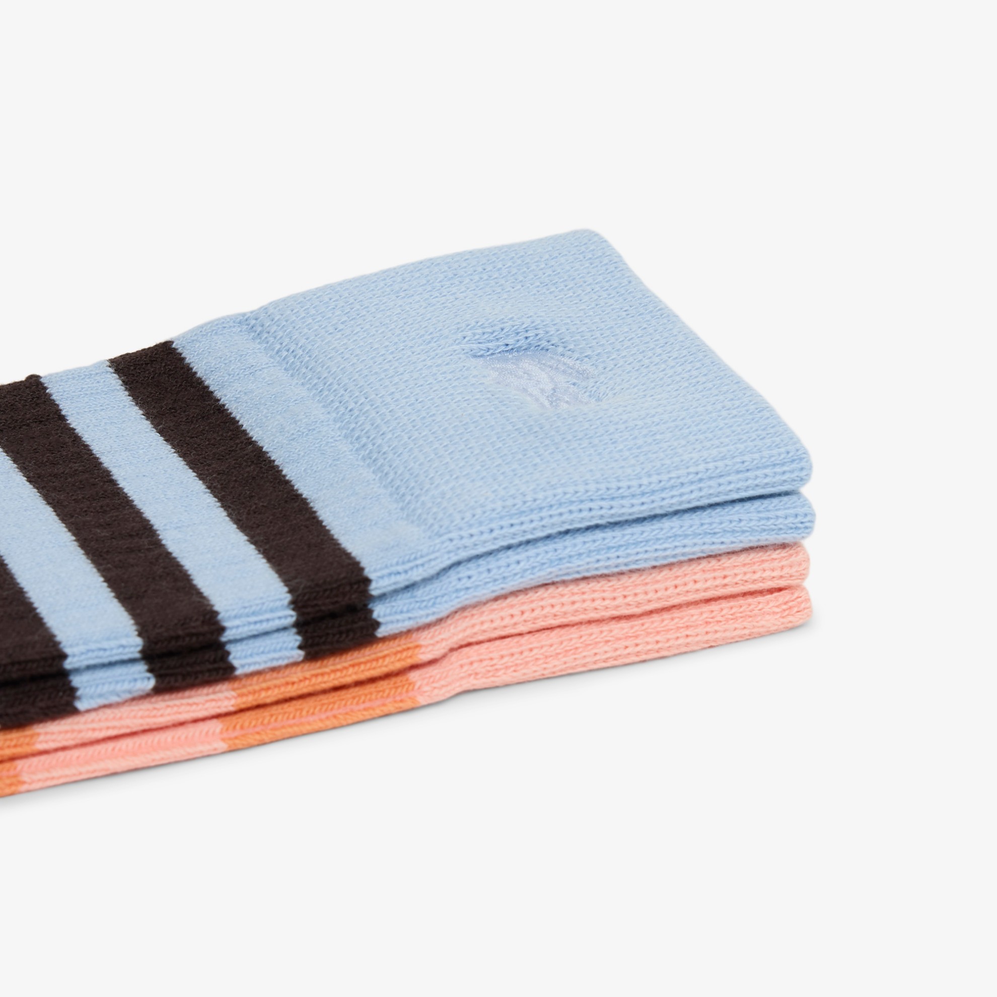 Εικόνα της Unisex 2-pack Striped Ribbed Βαμβακερές Κάλτσες
