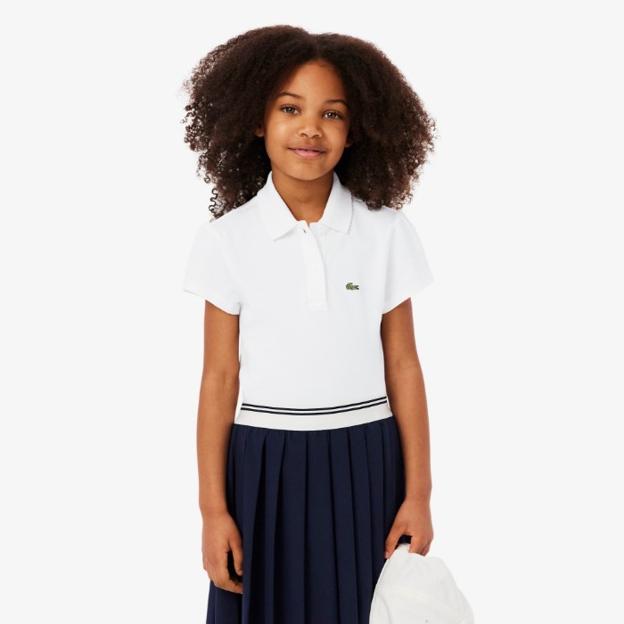 Εικόνα της Παιδική Scalloped Collar Piqué Polo Μπλούζα