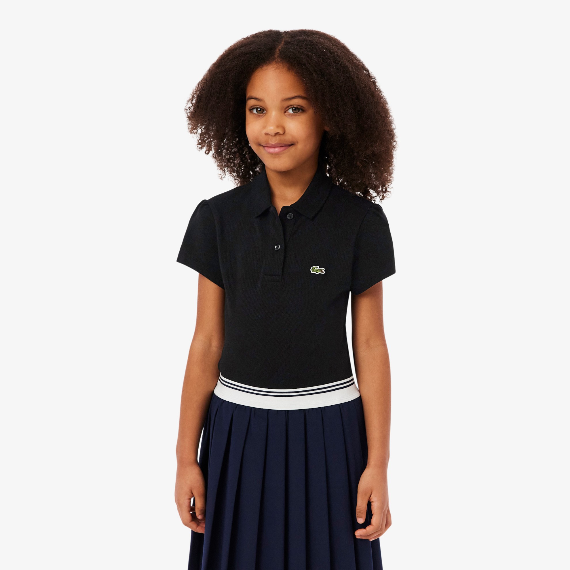 Εικόνα της Παιδική Scalloped Collar Piqué Polo Μπλούζα