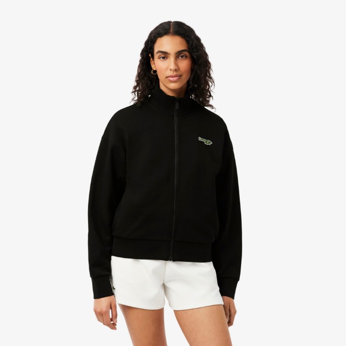 Εικόνα της Γυναικείο Badge Φούτερ Με Φερμουάρ Relaxed Fit 