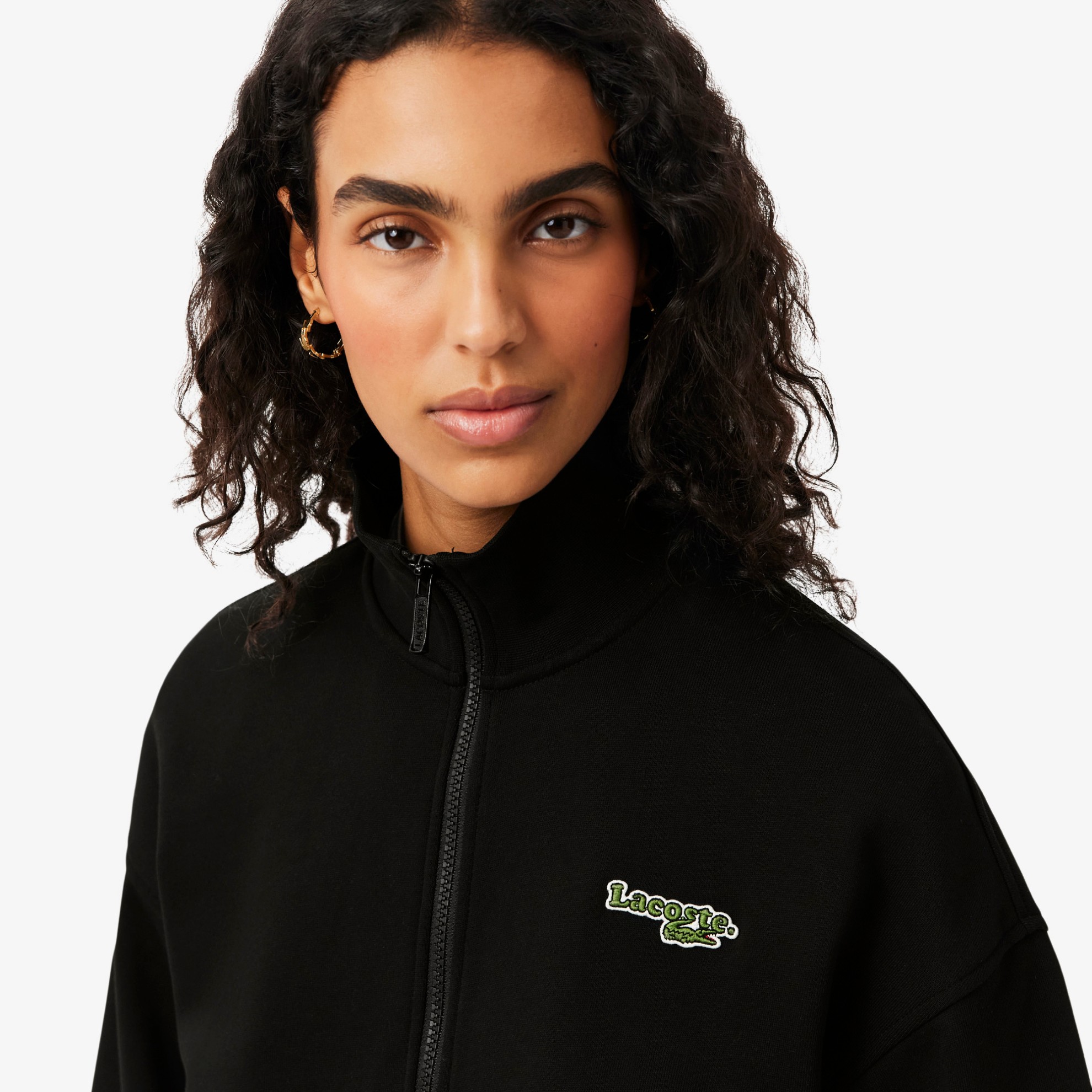 Εικόνα της Γυναικείο Badge Φούτερ Με Φερμουάρ Relaxed Fit 