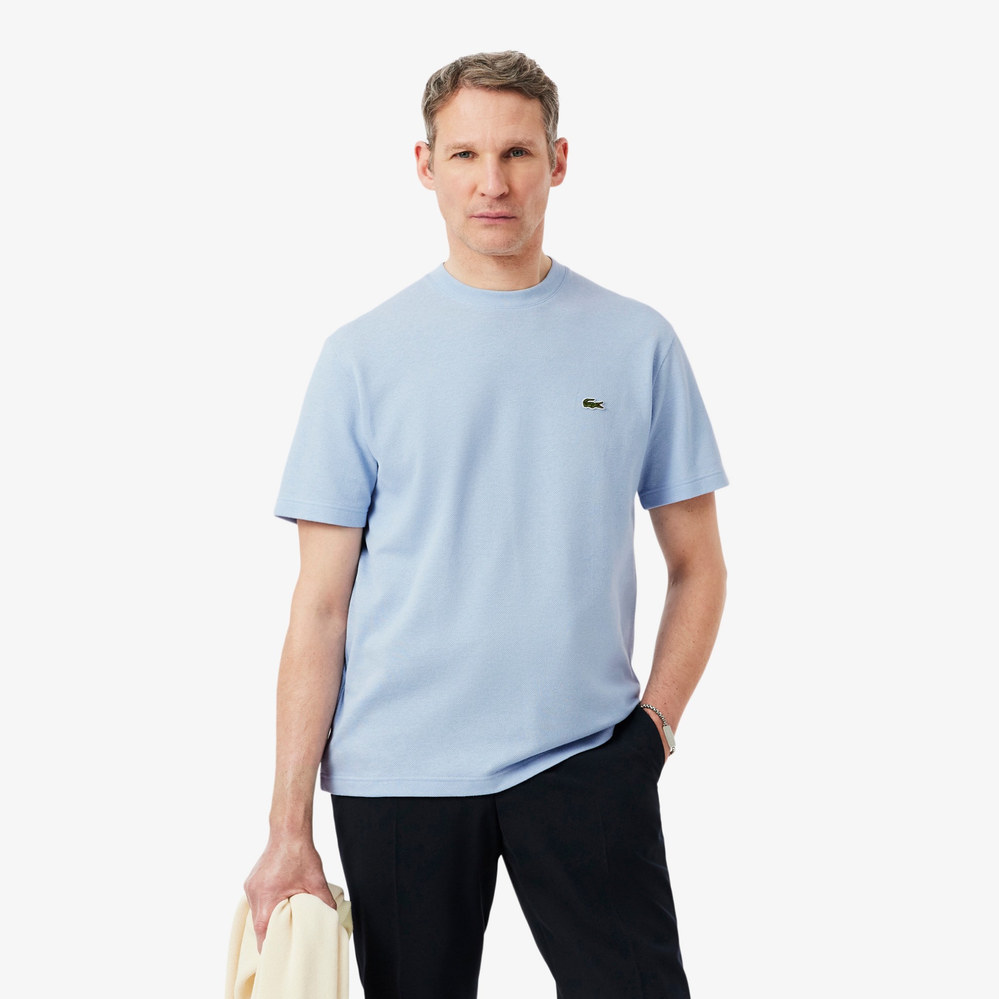Εικόνα της Ανδρικό Heavy Cotton and Linen Piqué T-Shirt