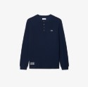 Ανδρικό Waffle Knit Henley T-Shirt
