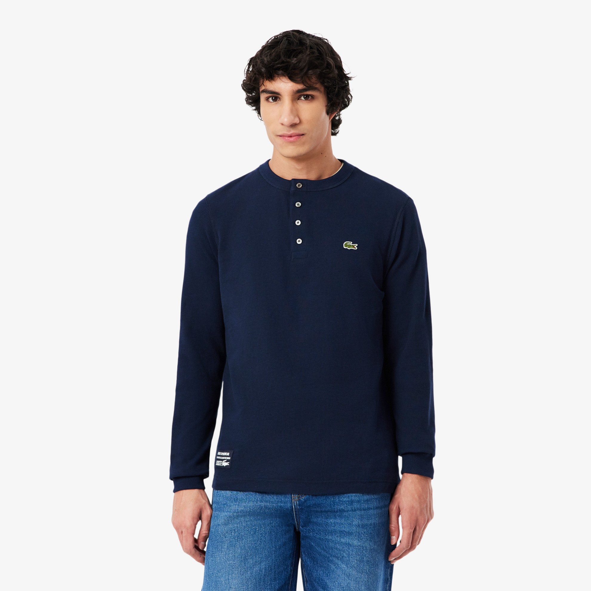 Εικόνα της Ανδρικό Waffle Knit Henley T-Shirt