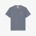 Ανδρικό Textured Ριγέ Cotton T-Shirt