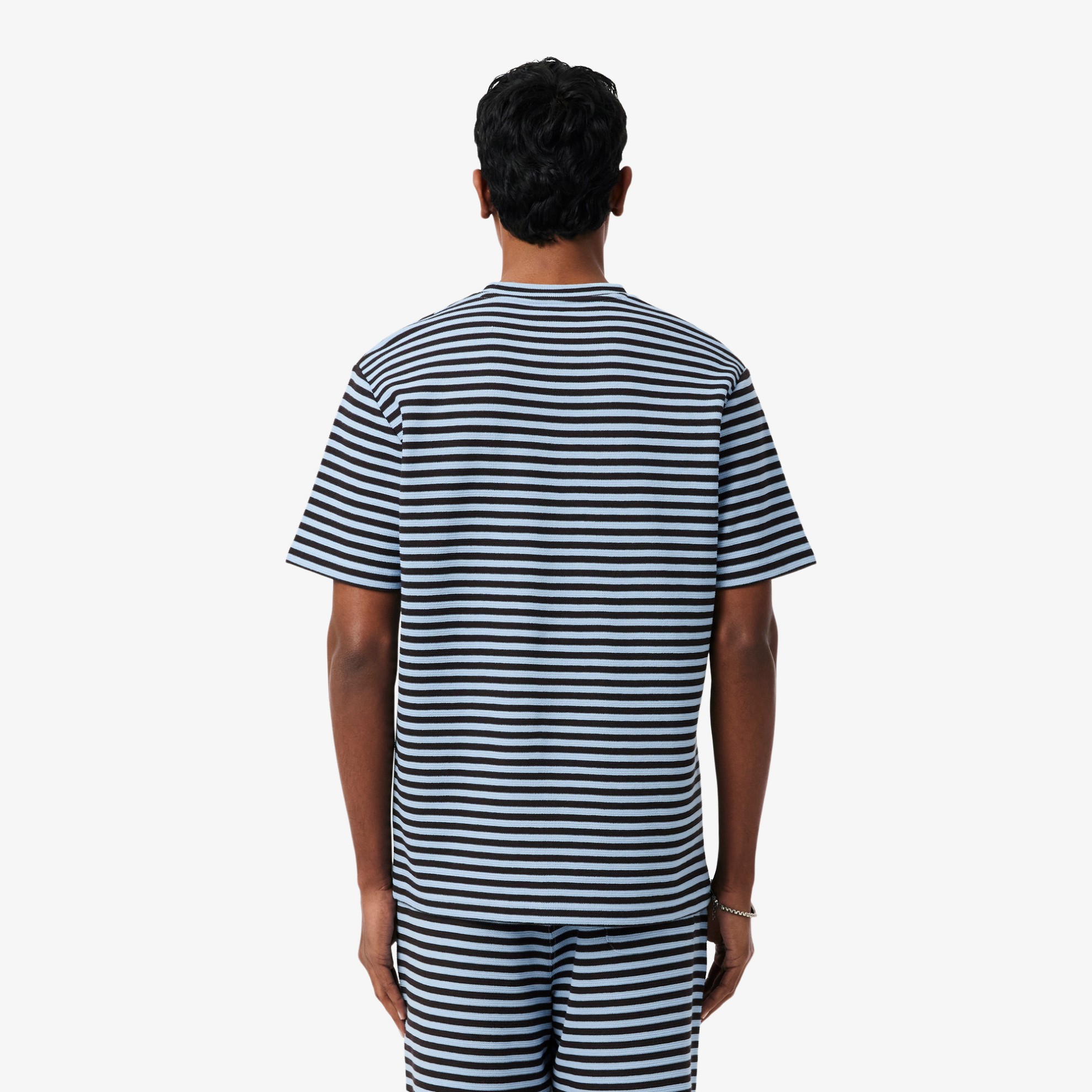 Εικόνα της Ανδρικό Textured Ριγέ Cotton T-Shirt