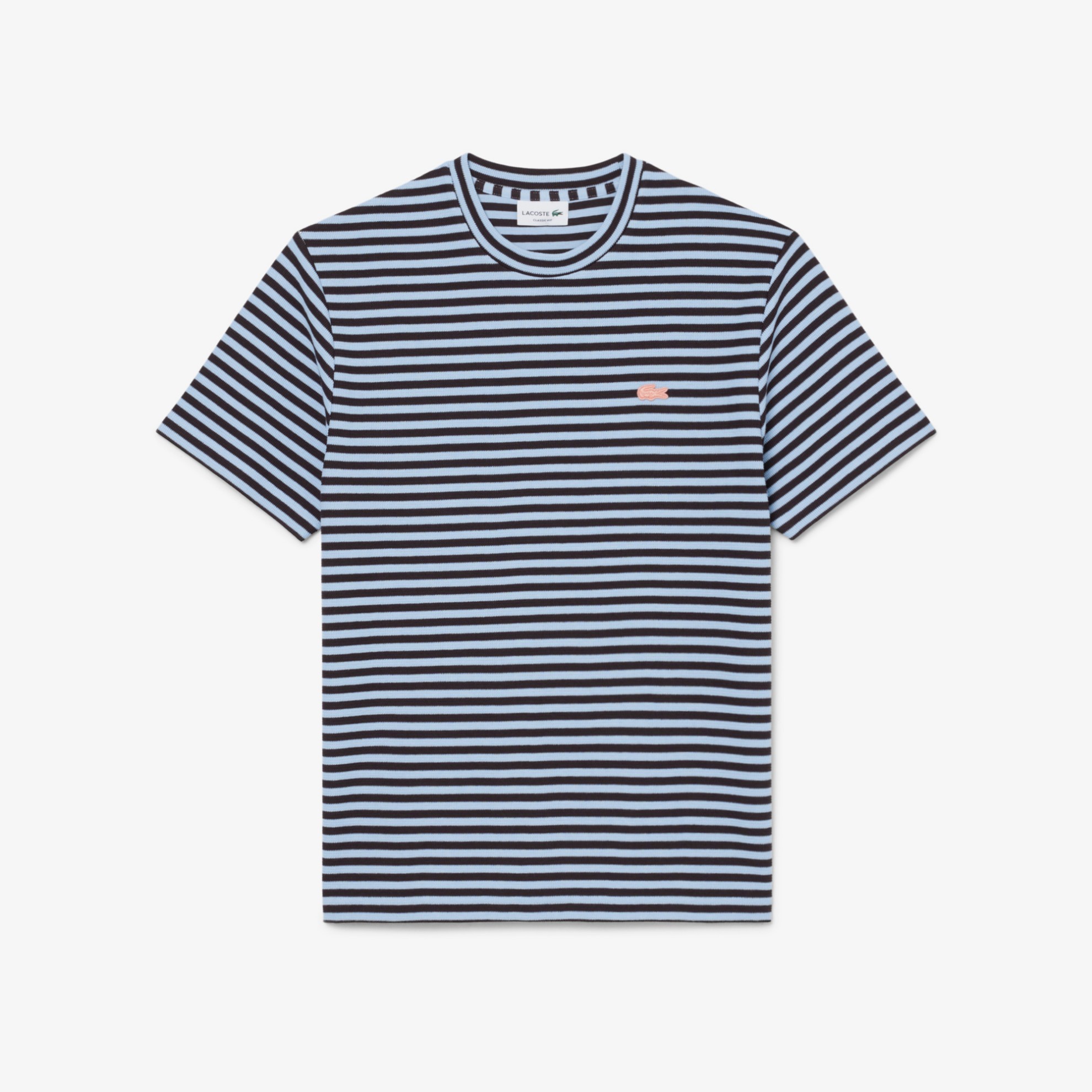 Εικόνα της Ανδρικό Textured Ριγέ Cotton T-Shirt