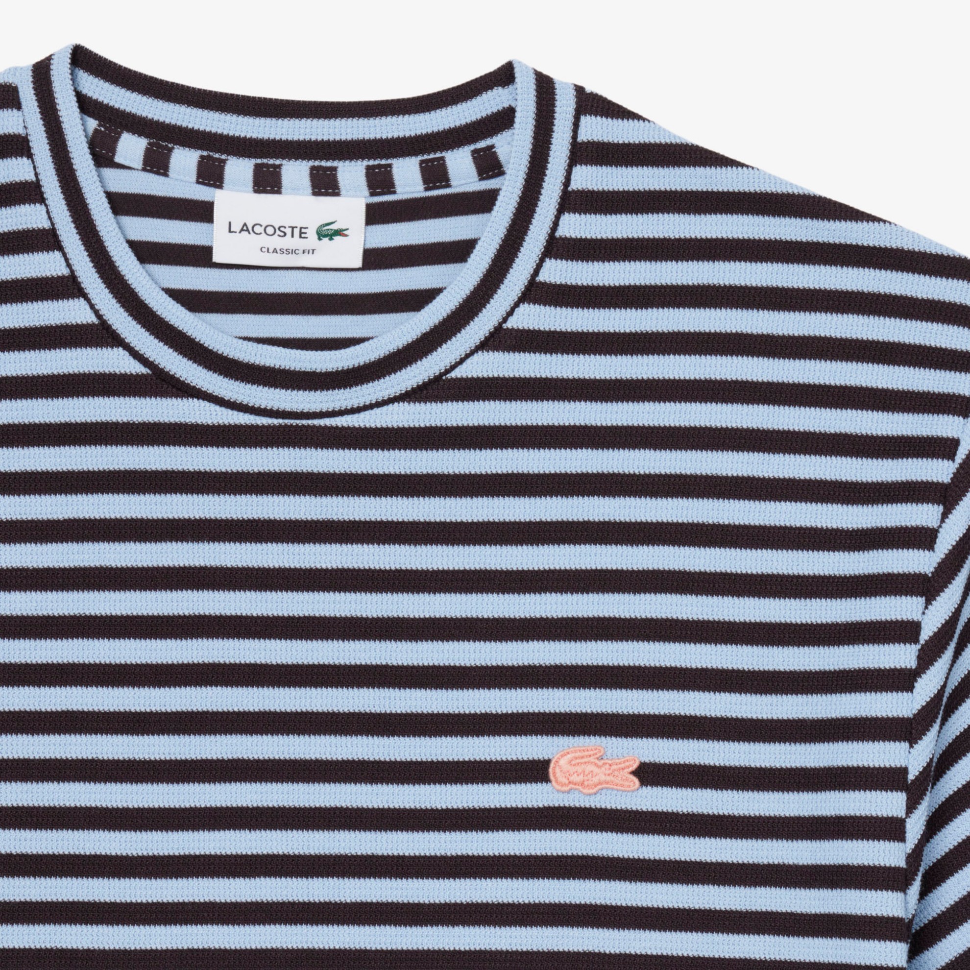 Εικόνα της Ανδρικό Textured Ριγέ Cotton T-Shirt