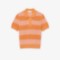 Γυναικείο Striped Mesh Knit Polo Collar Πουλόβερ -3AF9847|L4IM