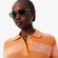 Εικόνα της Γυναικείο Striped Mesh Knit Polo Collar Πουλόβερ 