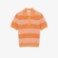 Εικόνα της Γυναικείο Striped Mesh Knit Polo Collar Πουλόβερ 
