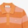 Εικόνα της Γυναικείο Striped Mesh Knit Polo Collar Πουλόβερ 