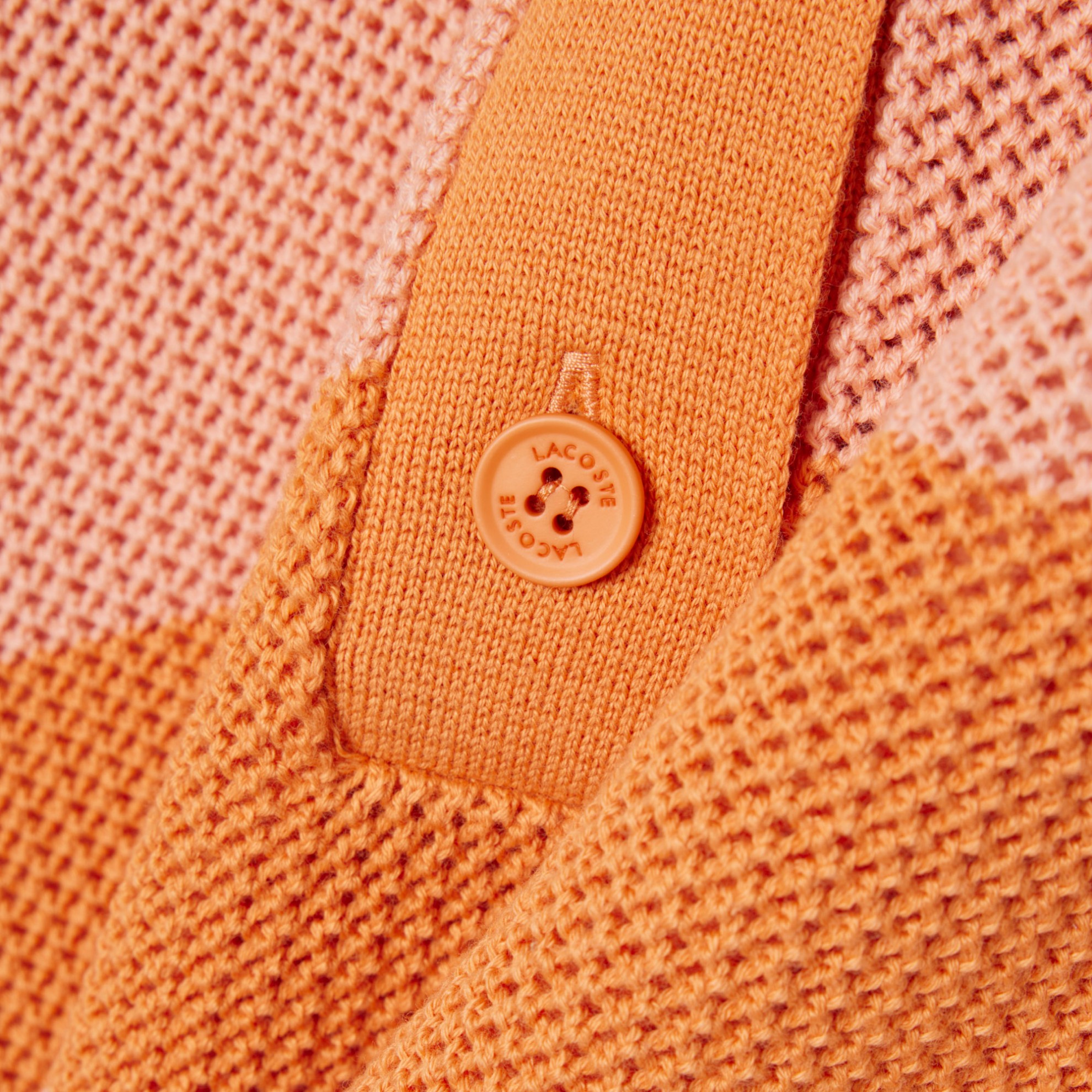 Εικόνα της Γυναικείο Striped Mesh Knit Polo Collar Πουλόβερ 