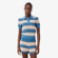 Εικόνα της Γυναικείο Striped Mesh Knit Polo Collar Πουλόβερ 