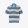 Εικόνα της Γυναικείο Striped Mesh Knit Polo Collar Πουλόβερ 