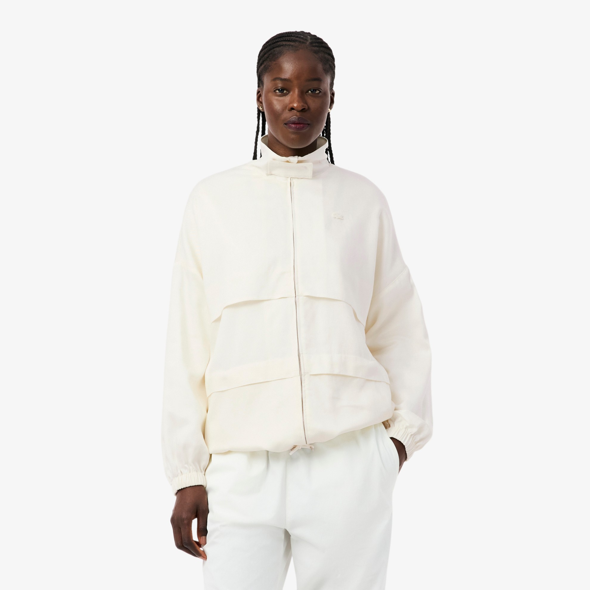 Εικόνα της Γυναικείο Oversized Linen Blend Track Jacket