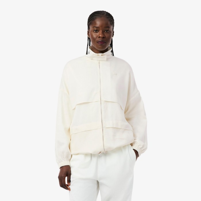 Εικόνα της Γυναικείο Oversized Linen Blend Track Jacket